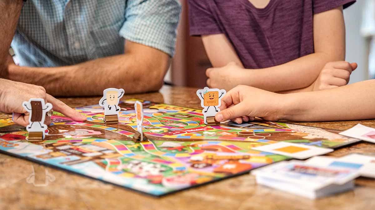 Kids Playing Hershey's Candy Land Board Game