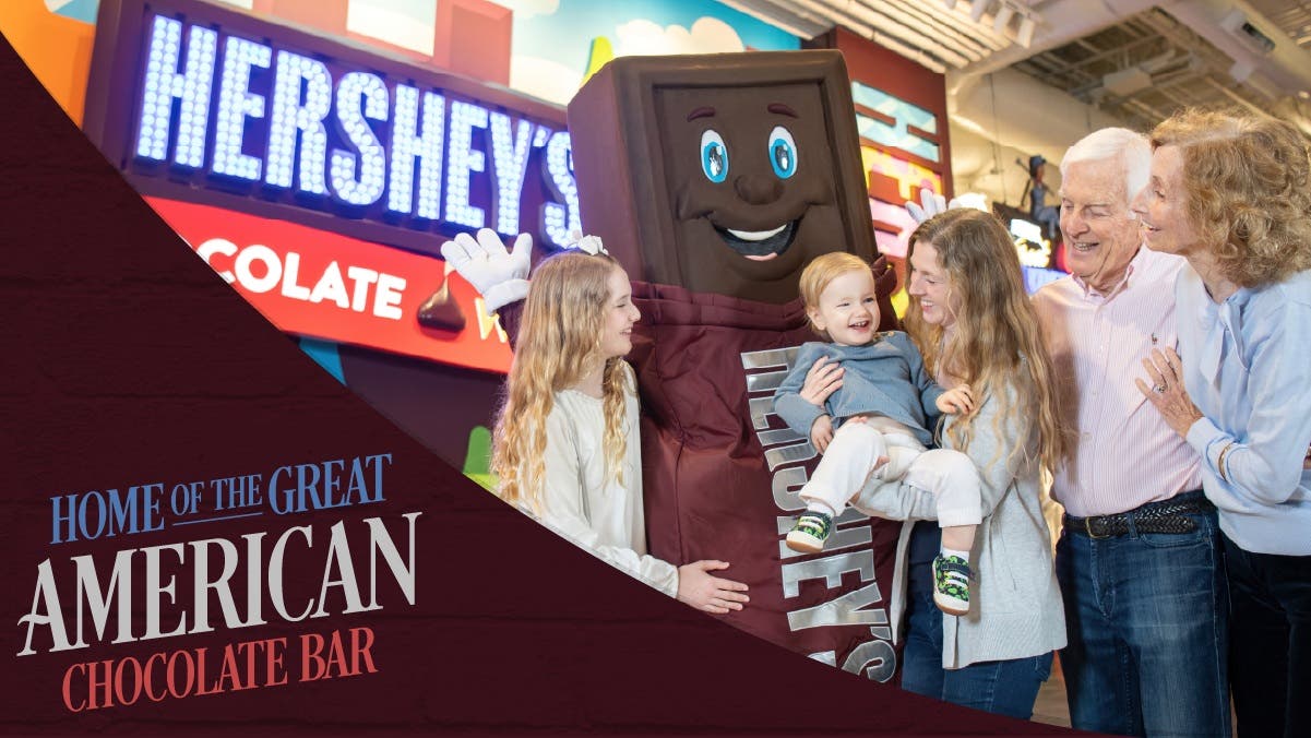 Family with Hershey's Character