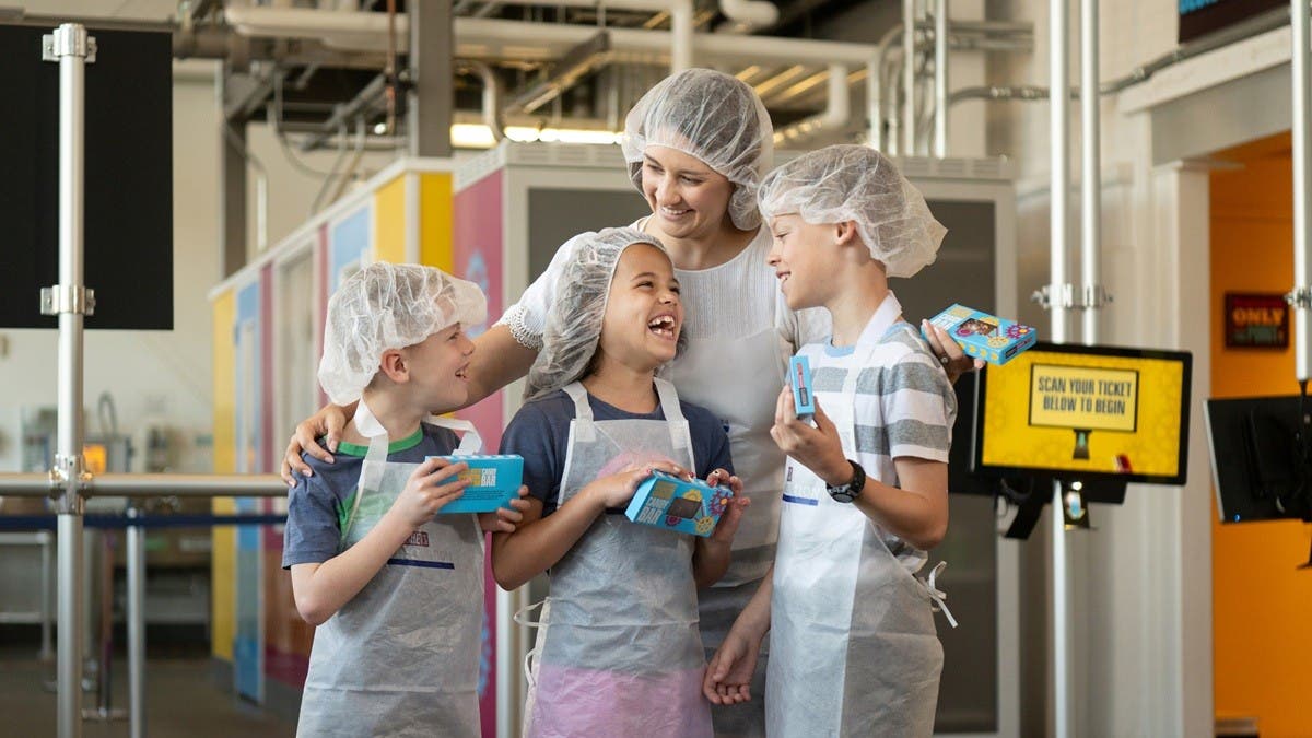 Mother and Children at Create Your Own Candy Bar
