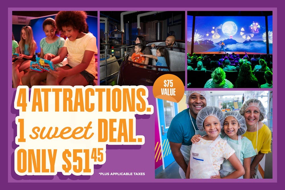 Family enjoying attractions