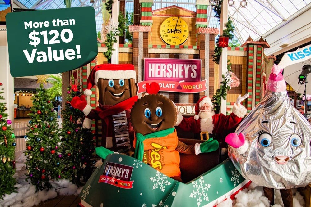 Santa with Hershey's Characters