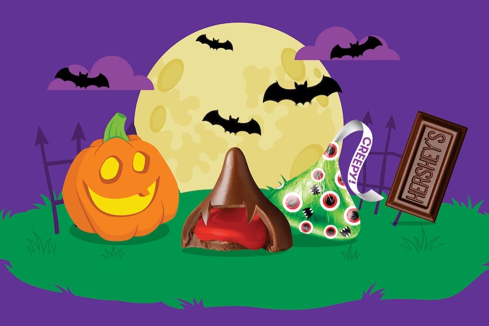 Hershey's Character and Child in Costume