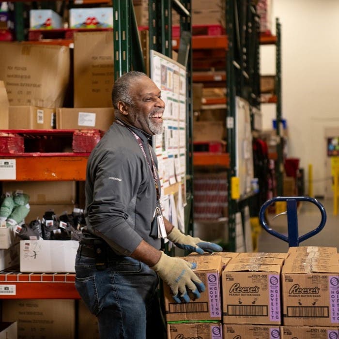 Employee in warehouse