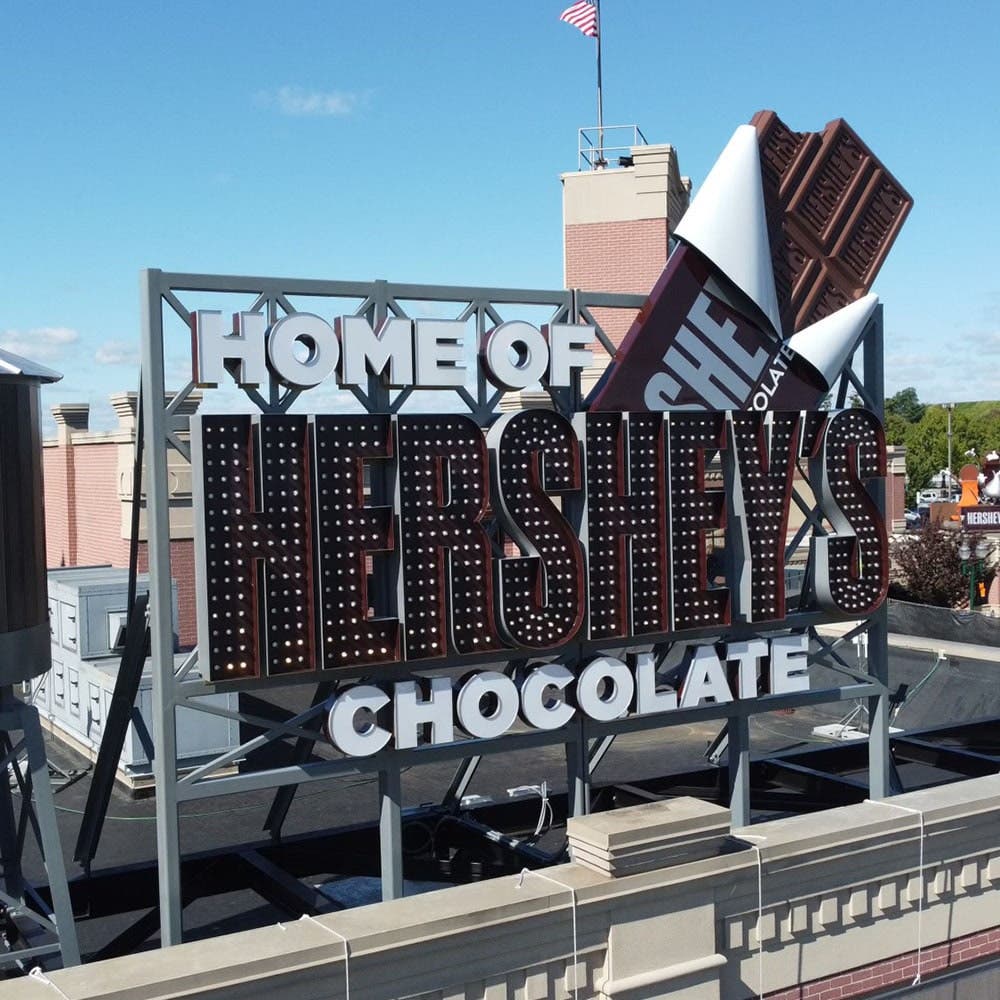 Home of Hershey's Chocolate Sign