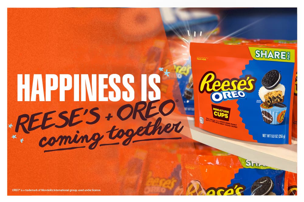 Happiness is REESE'S + OREO Coming Together