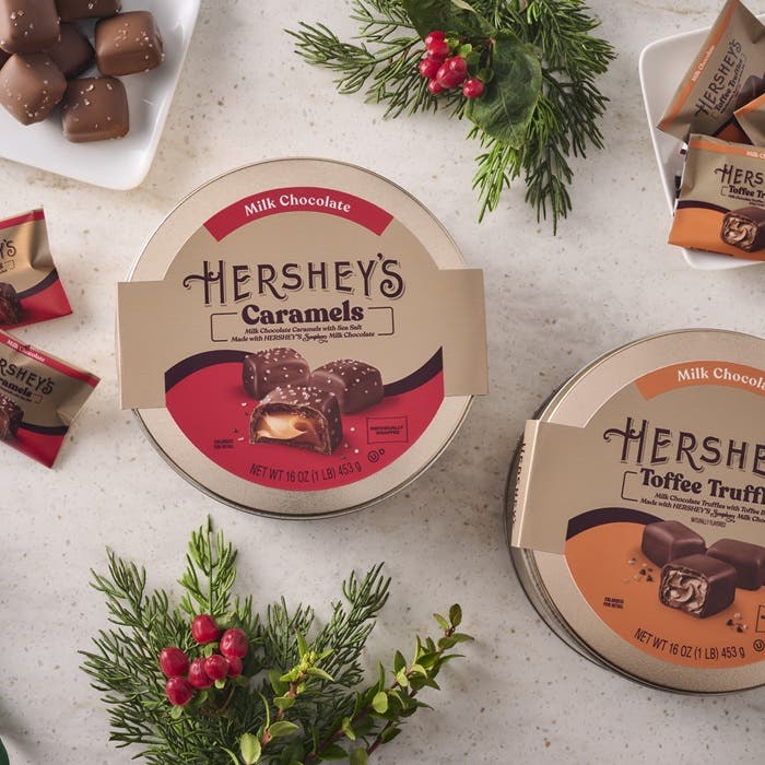 HERSHEY'S Caramels and Truffles Tins