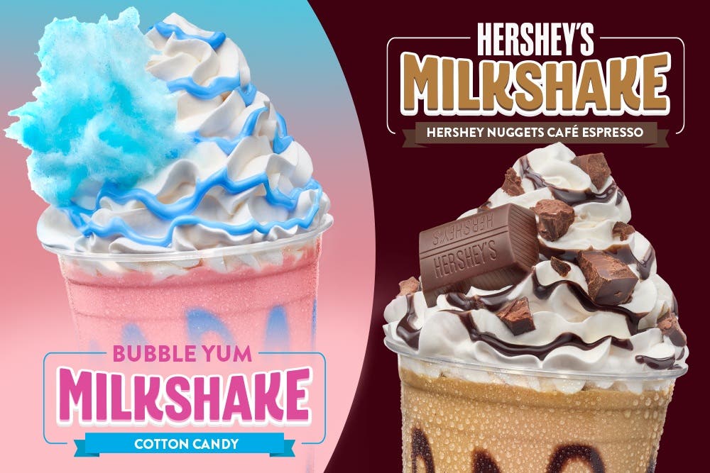 HERSHEY'S Nuggets Cafe Espresso and BUBBLE YUM Milkshakes