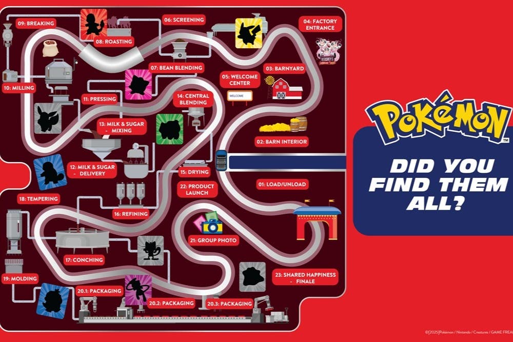 HERSHEY'S Chocolate Tour Pokémon Map