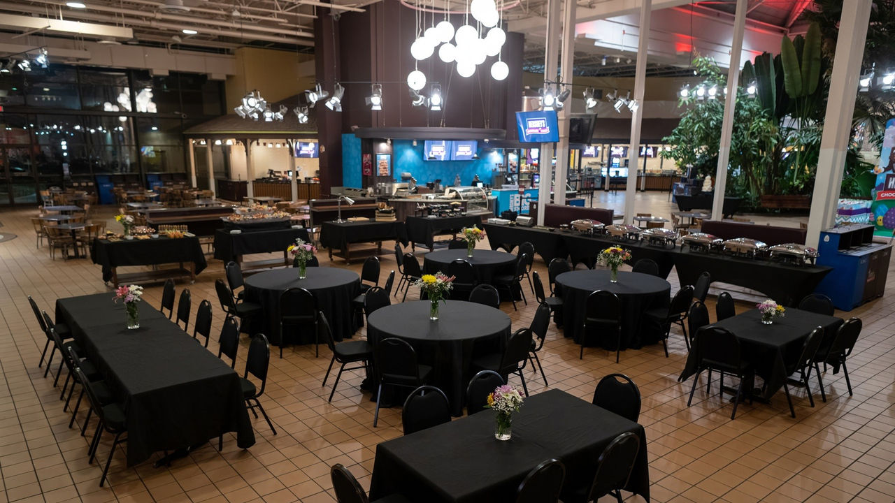 Food Hall Table Set-up