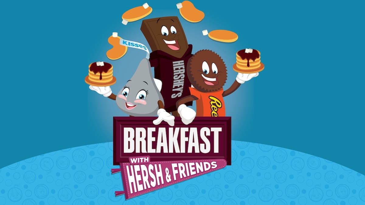 HERSHEY'S Characters with pancakes